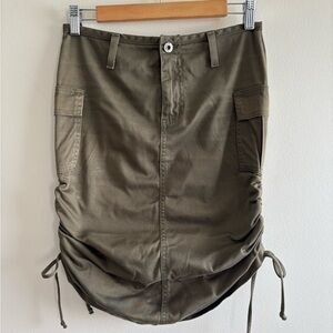 Joy jeans made in USA mini skirt with cargo pockets khaki green Y2K